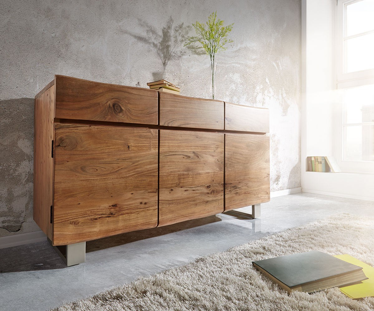 Sideboard Olympus Live-Edge 147-172 cm Acacia Wood Natural