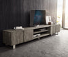 TV Stand Olympus Live-Edge 300 cm 2 Compartments Acacia Wood Platinum