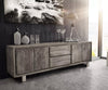 TV Stand Olympus Live-Edge 200 cm Acacia Wood Platinum