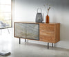 Sideboard Juwelo 150 cm 2 Doors 3 Drawers Acacia Wood Natural Stone Veneer