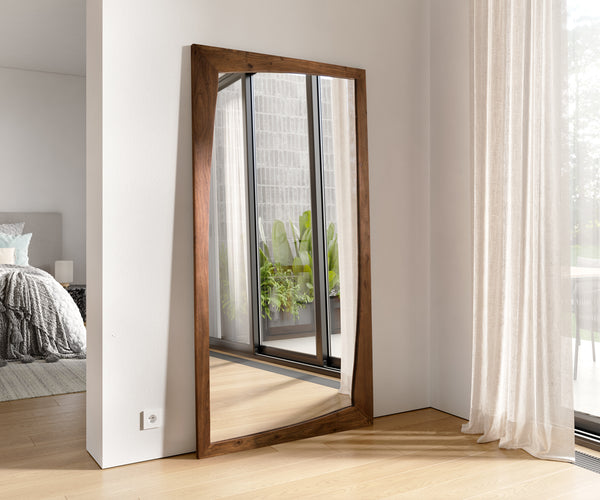 Wall Mirror Wyatt 200X100 cm Acacia Wood Brown