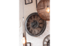 Wall Clock Roman Numerals With Visible Mechanism 80cm Metal