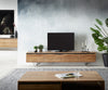 TV Stand Stonegrace 220X35 cm 4 Doors Acacia Wood Natural