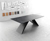 Dining Table Aurora Ceramic Anthracite V Frame Black 200-300cm