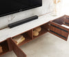 Floating TV Stand Secara 200cm Acacia Wood Brown 4 Doors