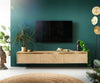 Floating TV Stand Budaya 175 cm 3 Doors Mango Wood Natural