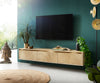 Floating TV Stand Budaya 175 cm 3 Doors Mango Wood Natural