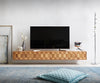 Floating TV Stand Fevo 200-220 cm Acacia Wood Natural 4 Doors