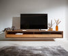 Floating TV Stand Stonegrace 145-240 cm Acacia Wood Natural Stone Veneer