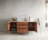 Sideboard Secara 145cm Acacia Wood Brown 2 Doors 3 Drawers