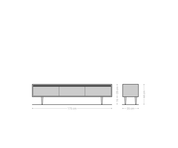 TV Stand Budaya 260 cm 4 Doors 2 Compartments Mango Wood Natural