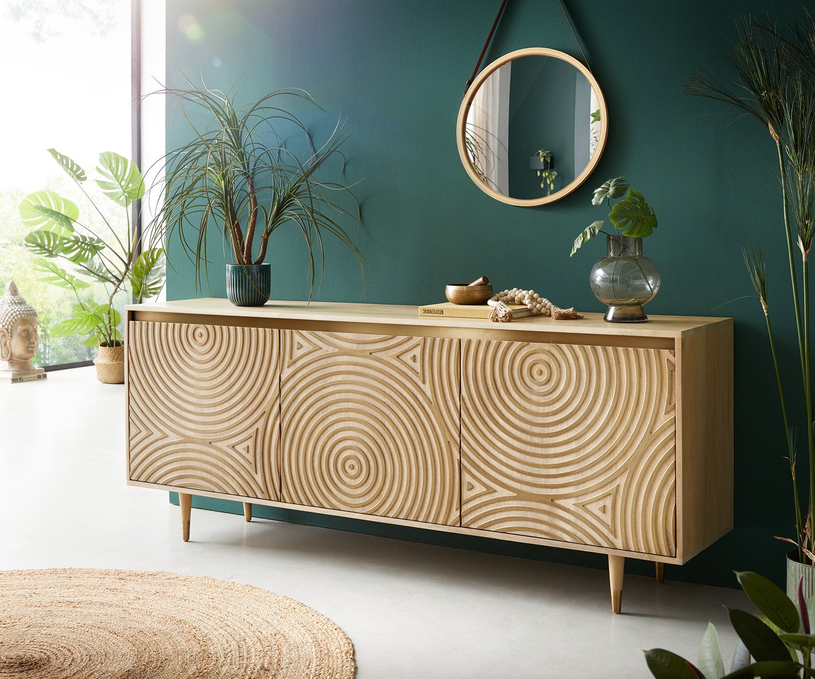 Sideboard Budaya 175 cm 3 Doors Mango Wood Natural