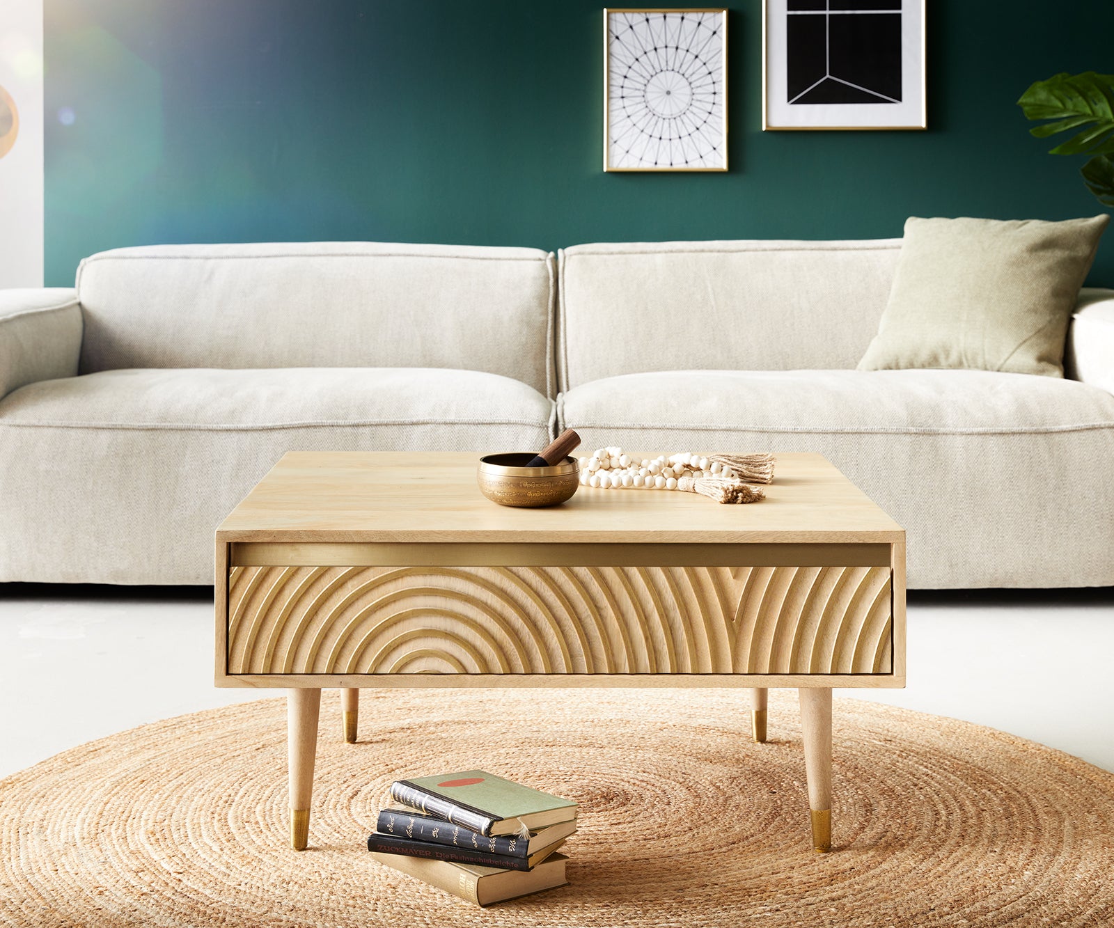 Coffee Table Budaya Mango Wood Natural 80x60cm