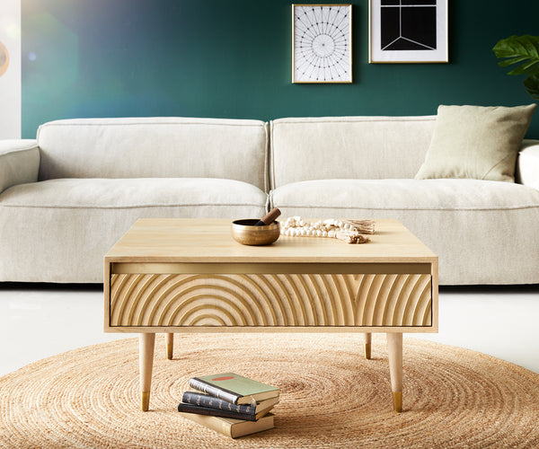 Coffee Table Budaya Mango Wood Natural 80x60cm