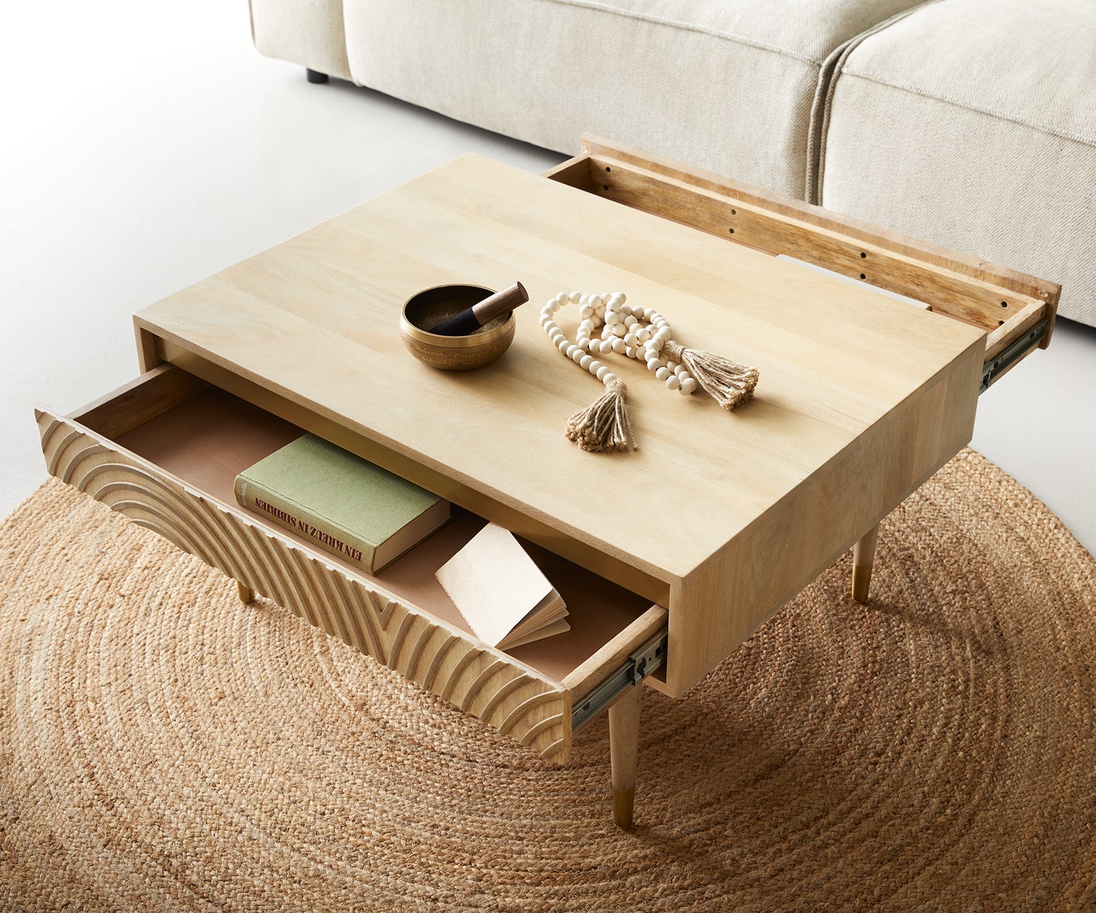 Coffee Table Budaya Mango Wood Natural 80x60cm