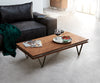 Coffee Table Stonegrace 117X60 cm Acacia Wood Brown And Slate