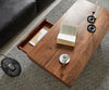 Coffee Table Stonegrace 115X60 cm Acacia Wood Brown And Slate