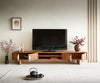 TV Stand Surimu 240cm Acacia Wood Brown 4 Doors 2 Compartments Cork Handle