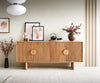 Sideboard Surimu 175cm Acacia Wood Brown 4 Doors 2 Compartments Cork Handle