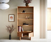 Shelf Surimu 90x185cm Acacia Wood Brown 2 Doors 4 Compartments