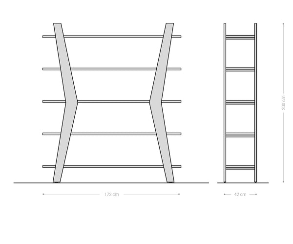 Freestanding Shelf Rack Xanthios 170cm Acacia Wood Natural