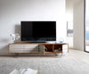 TV Stand Kleo 200 cm Acacia Wood Natural 4 Doors V-Foot Stainless Steel