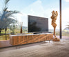 TV Stand Bahan 200 cm 4 Doors Mango Wood Teak Steel Foot Marble Top