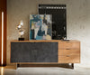 Sideboard Teele 147-175 cm Acacia Wood Natural & Slate