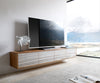 Floating TV Stand Kleo 200 cm Acacia Wood Natural 4 Doors