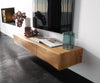 Floating TV Stand New Live-Edge 145 cm 3 Doors Acacia Wood Natural