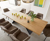 Dining Table Olympus Live Edge Oak Wood Natural V Frame Black 200-300cm