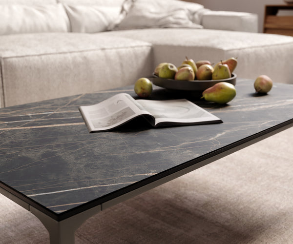 Rectangle Coffee Table Aurora Ceramic 110X60 cm Brown