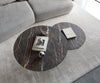 Round Coffee Table Aurora Ceramic 70 cm Brown