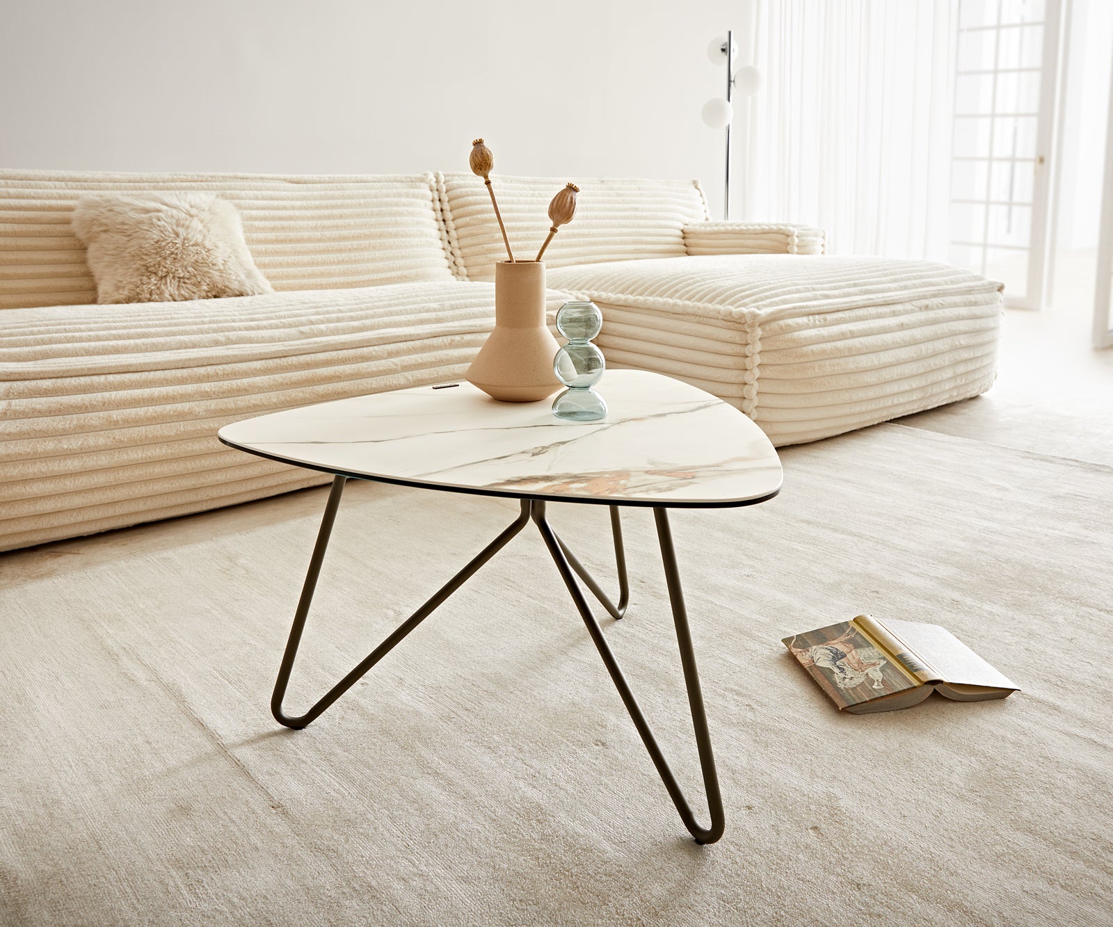 Coffee Table Aurora Ceramic 65 cm Gold