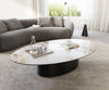 Coffee Table Aurora Oval Ceramic 150X90 cm Beige