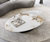 Coffee Table Aurora Oval Ceramic 150X90 cm Beige