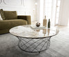 Round Coffee Table Aurora Ceramic 100 cm Beige