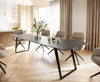 Dining Table Aurora Ceramic Anthracite Slanted Frame Black 200-300cm