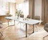 Dining Table Aurora Ceramic White Square Frame Slim Steel 200-300cm