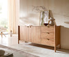 Sideboard Caius 175cm made from natural Acacia wood with sleek design and ample storage, perfect for modern interiors