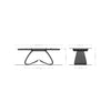 Dining Table Aurora Extendable Ceramic 180-220cm Gold W Frame Black