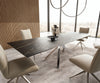 Dining Table Aurora Extendable Ceramic 200-300cm Brown Cross Frame Steel