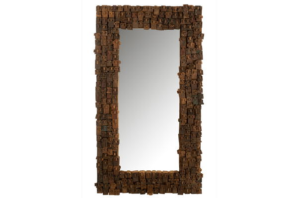 Mirror Syma 180cm Recycled Wood Natural