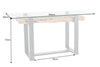 Console Table Barracuda 150cm Recycled Wood Brown Glass Top