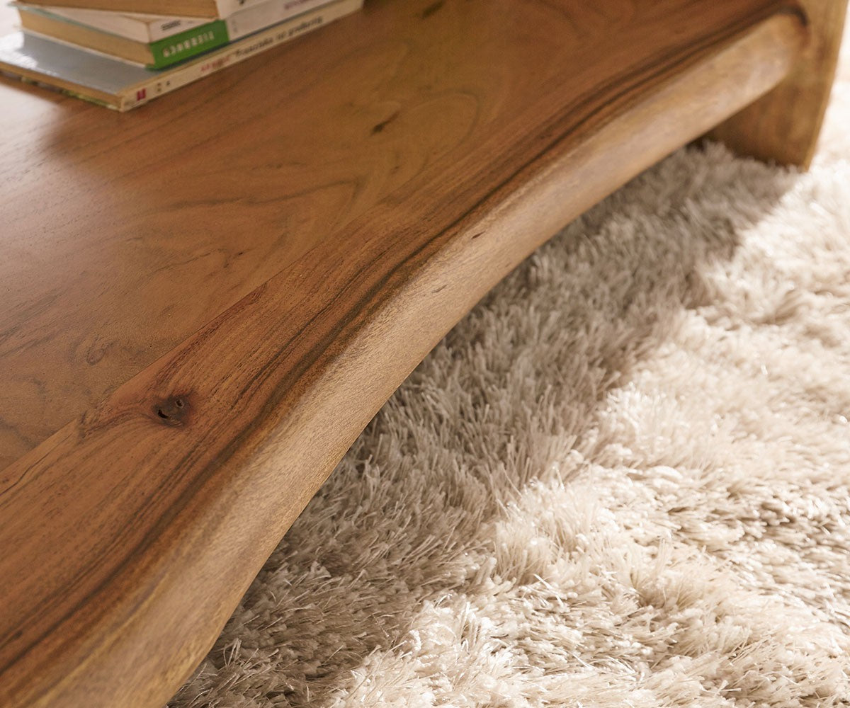 Coffee Table Olympus Live-Edge 130X60 cm Acacia Wood Natural