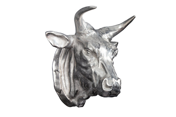 Decorative Bull Head Torero 65cm Silver