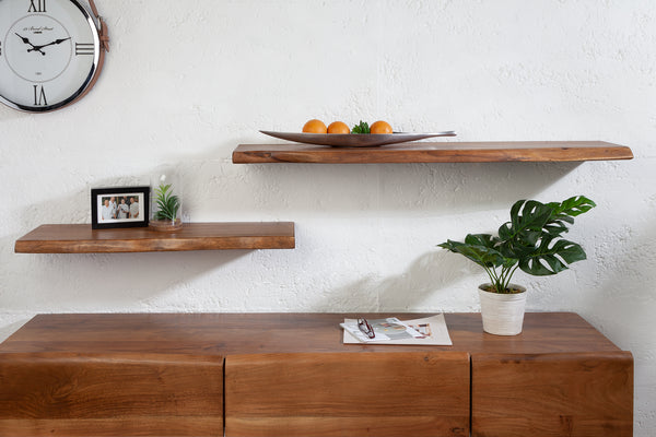 Wall Shelf Monolith 80cm Acacia Wood Honey