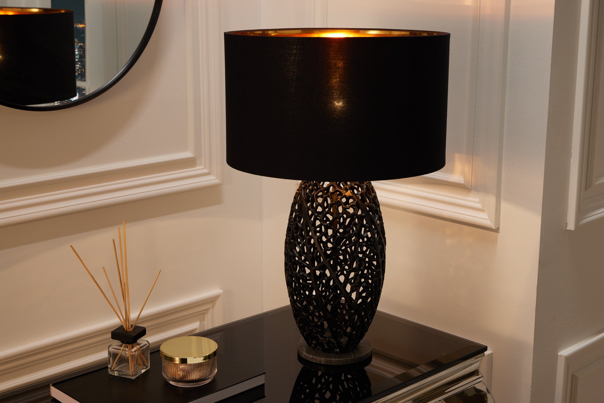 Table Lamp Ambrosia 45cm Metal Black