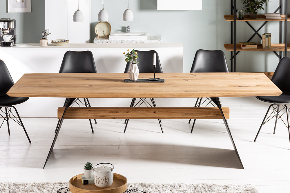 Dining Table Grande 240cm Wild Oak Wood Natural