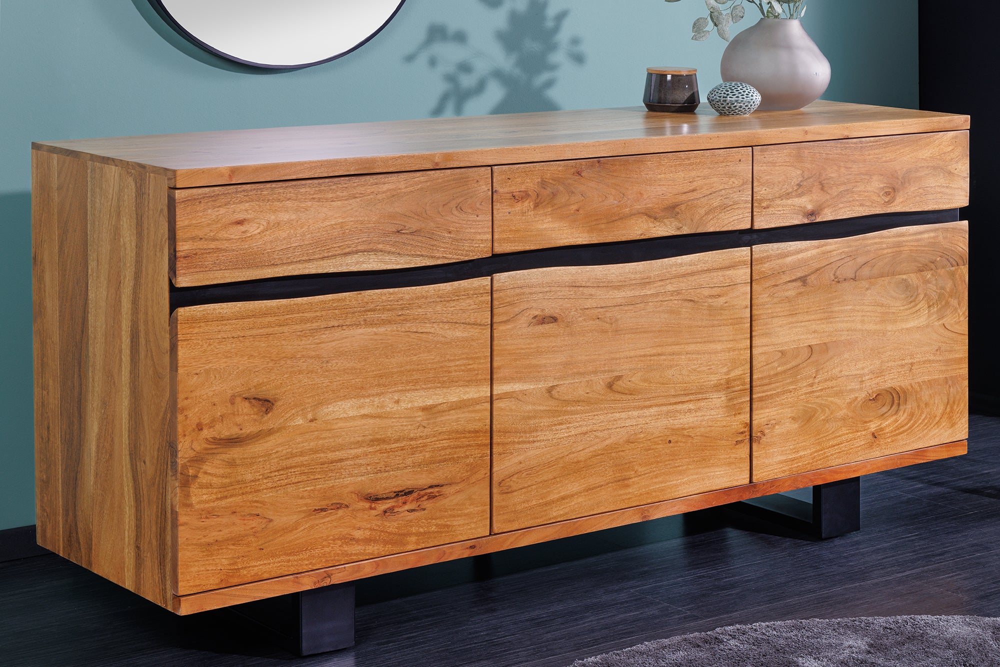 Sideboard Monolith 160cm Acacia Wood Honey